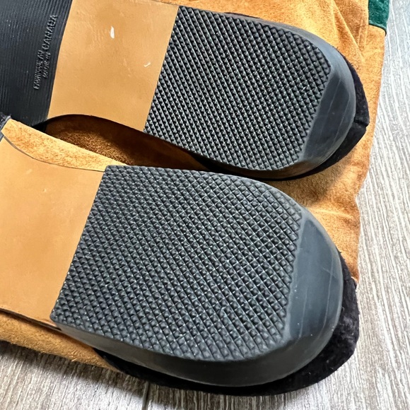 Gorgeous Soft Suede Brown Cowboy Boots With Teal and Black Details Size 6 - Picture 7 of 7